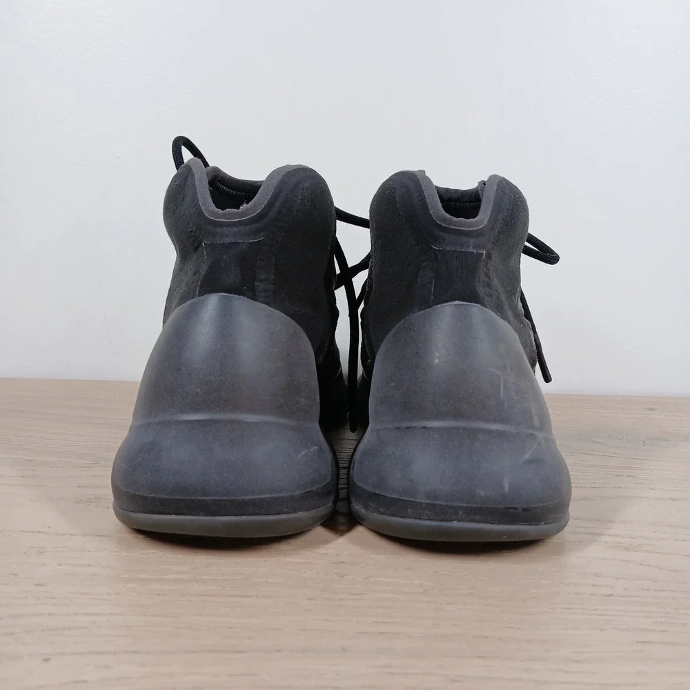 Adidas Yeezy Sneakers Womens 9.5 Black Knit High Top Lace Up Sock Streetwear